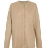 Lian, beige linen knit cardigan