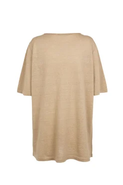 Lian, beige linen knit t-shirt