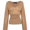 Liana, cocoa cashmere top