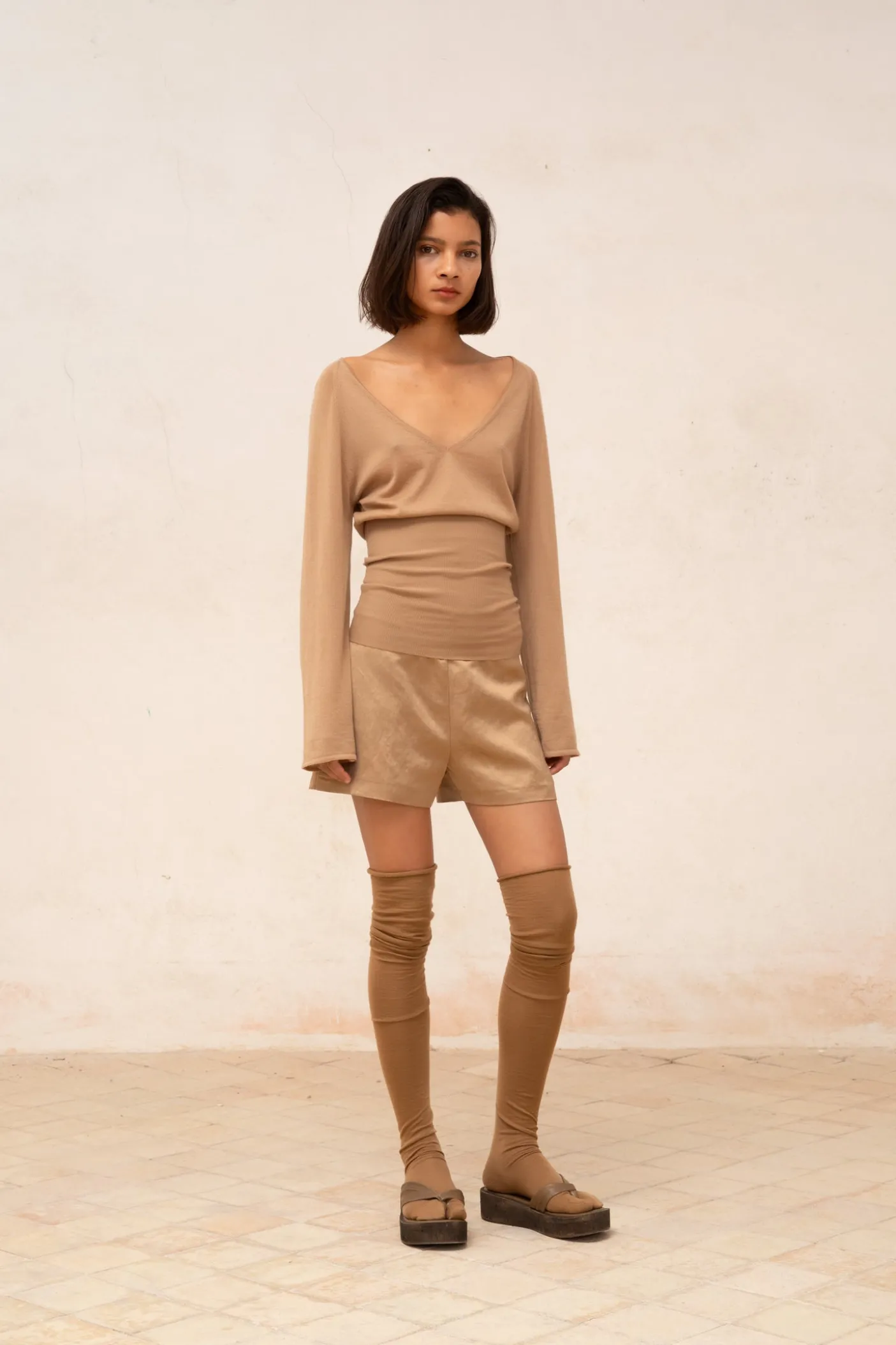 Liana, cocoa cashmere top