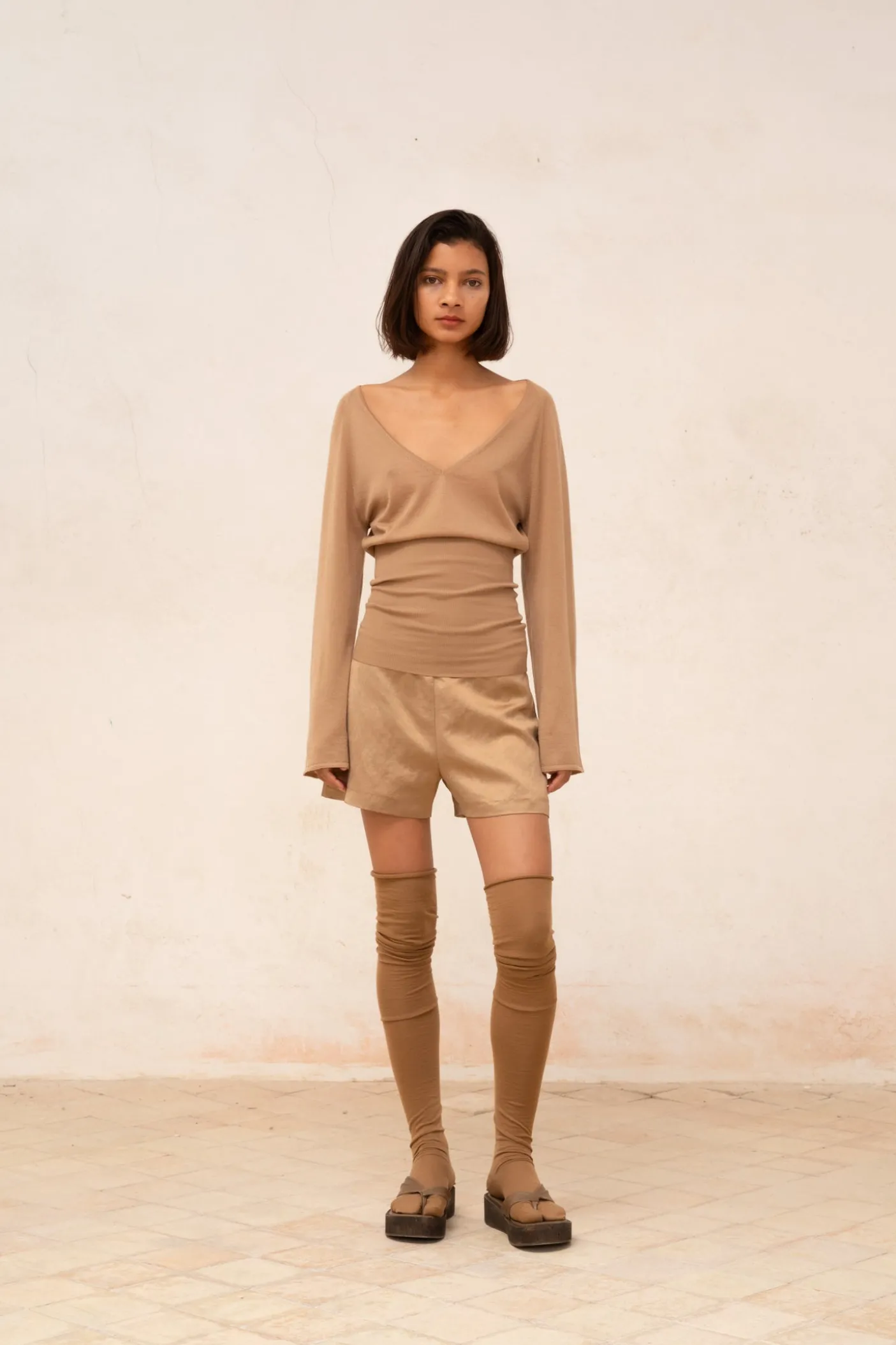 Liana, cocoa cashmere top