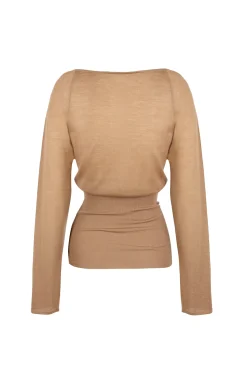 Liana, cocoa cashmere top