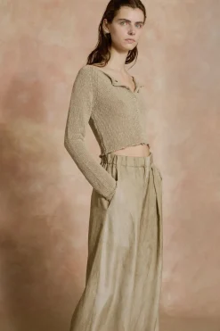Lierre, light olive knitwear cardigan