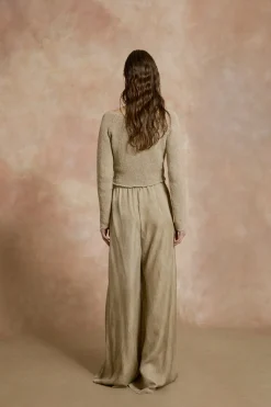 Lierre, light olive knitwear cardigan