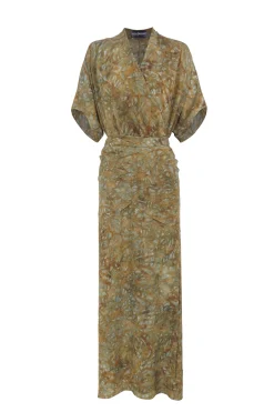 Lil, trap print silk dress