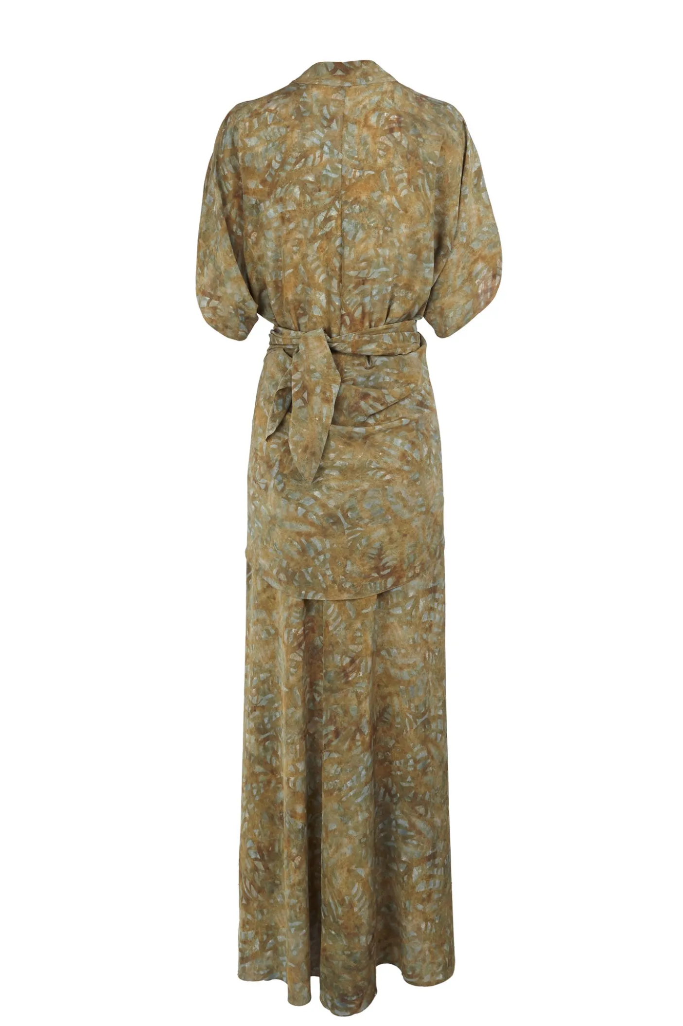 Lil, trap print silk dress