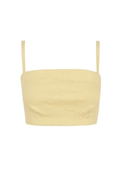 Limon, pale yellow bustier top