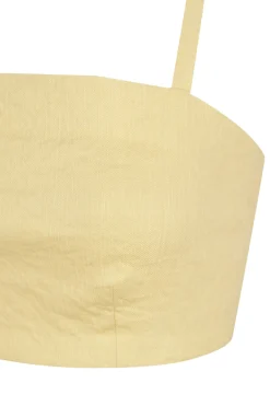 Limon, pale yellow bustier top
