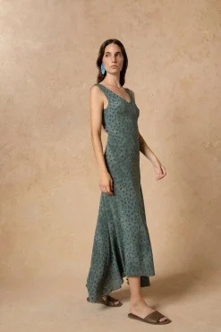 Lou, ciro print silk dress