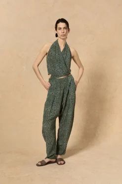 Lou, ciro print silk pants