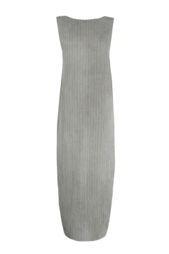 Lupe, sky blue striped linen dress
