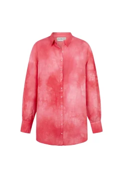 Lupita, pink maltinto silk shirt