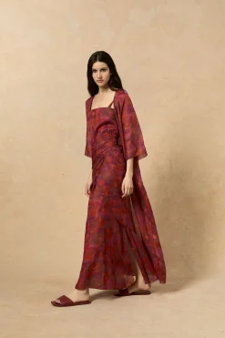 Lyn, indira print dress in ramie