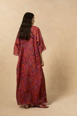 Lyn, indira print dress in ramie