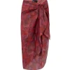 Lyn, indira print sarong skirt in ramie
