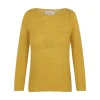 Lyn, yellow jumper in an alpaca, cashmere and silk blend
