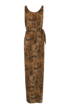 Mala, taiyo print silk dress