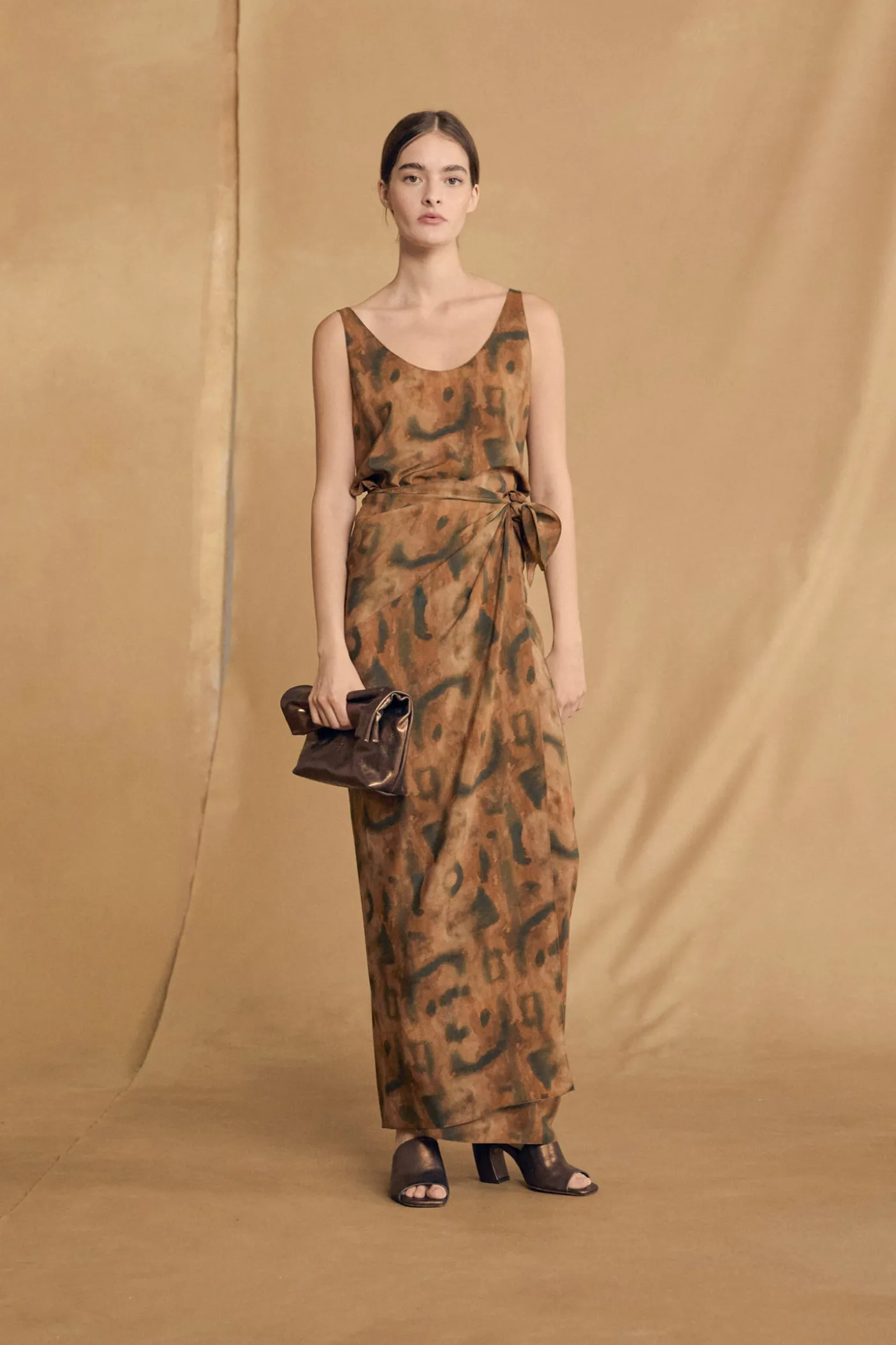 Mala, taiyo print silk dress