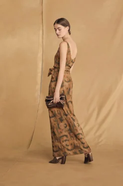 Mala, taiyo print silk dress