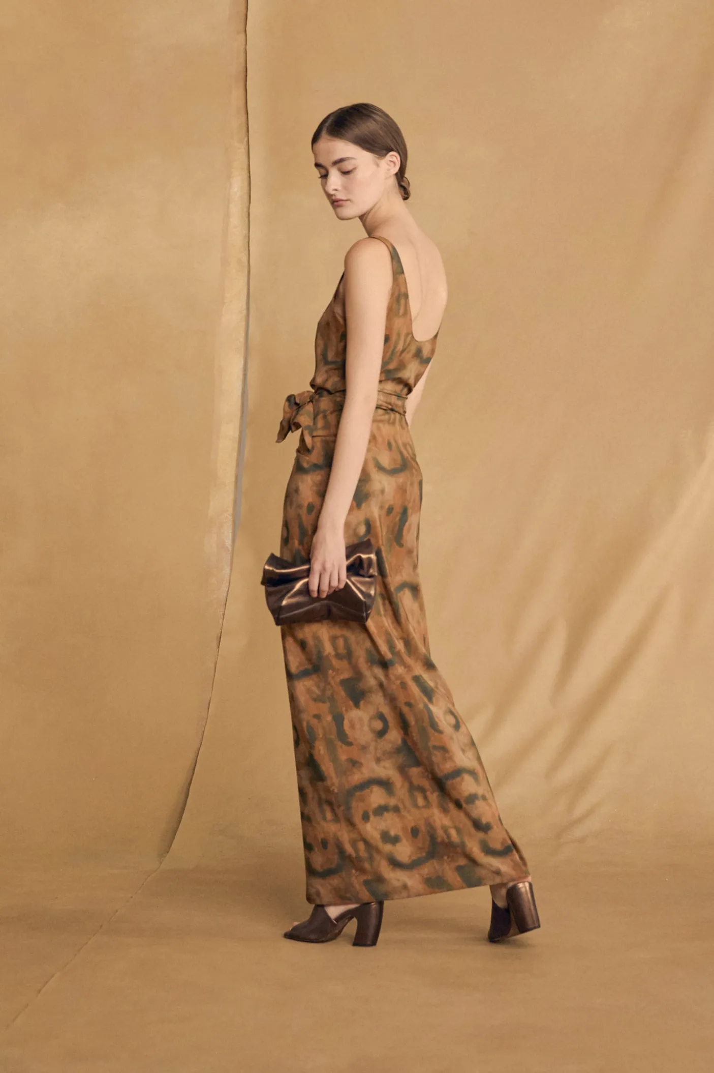 Mala, taiyo print silk dress
