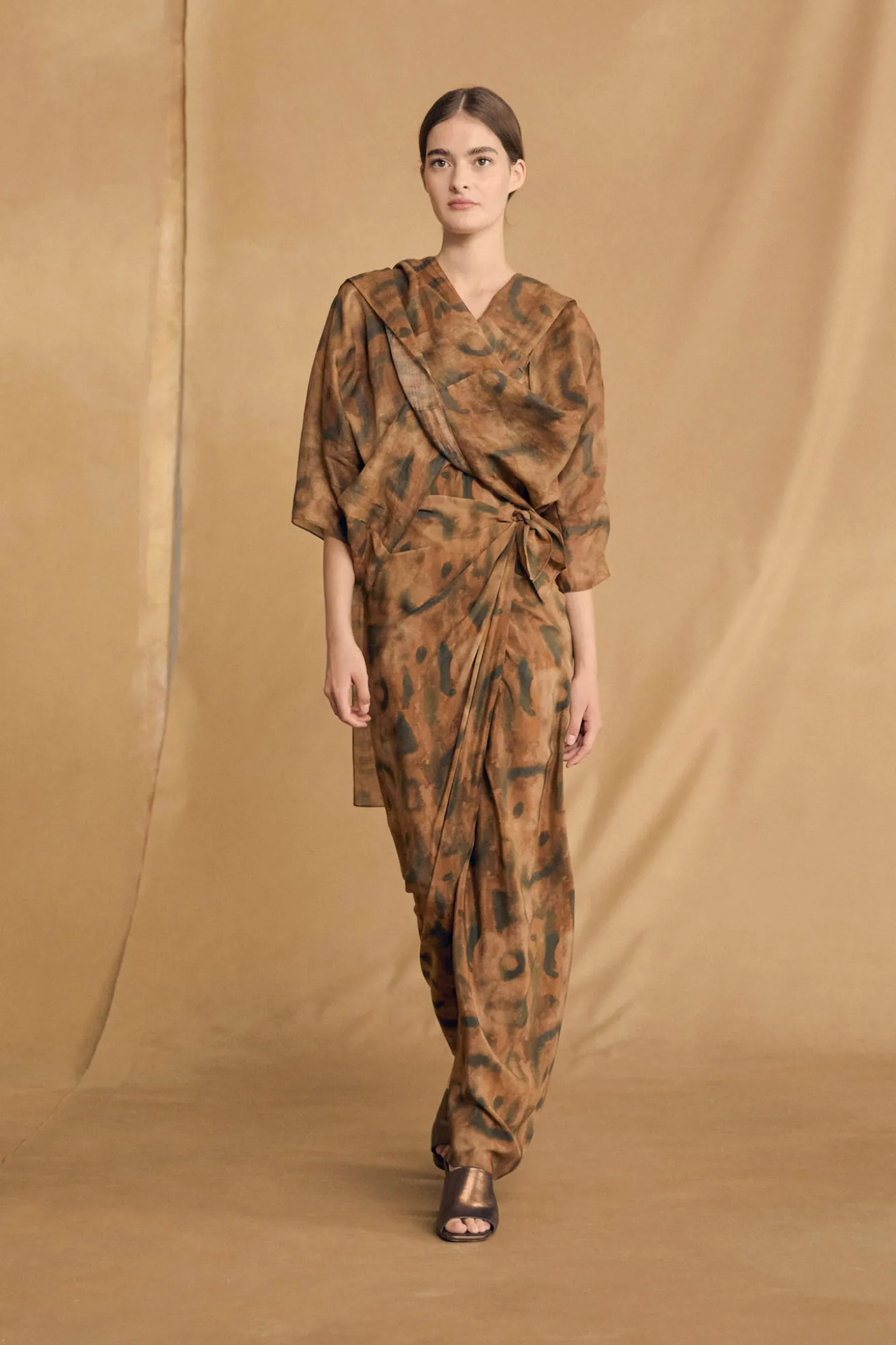 Mala, taiyo print silk dress