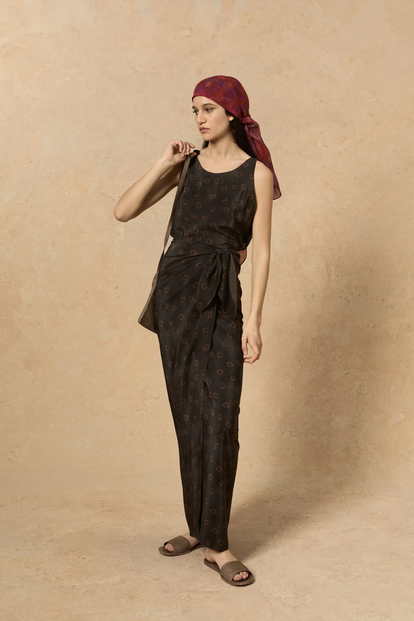 Malena, daria print silk dress