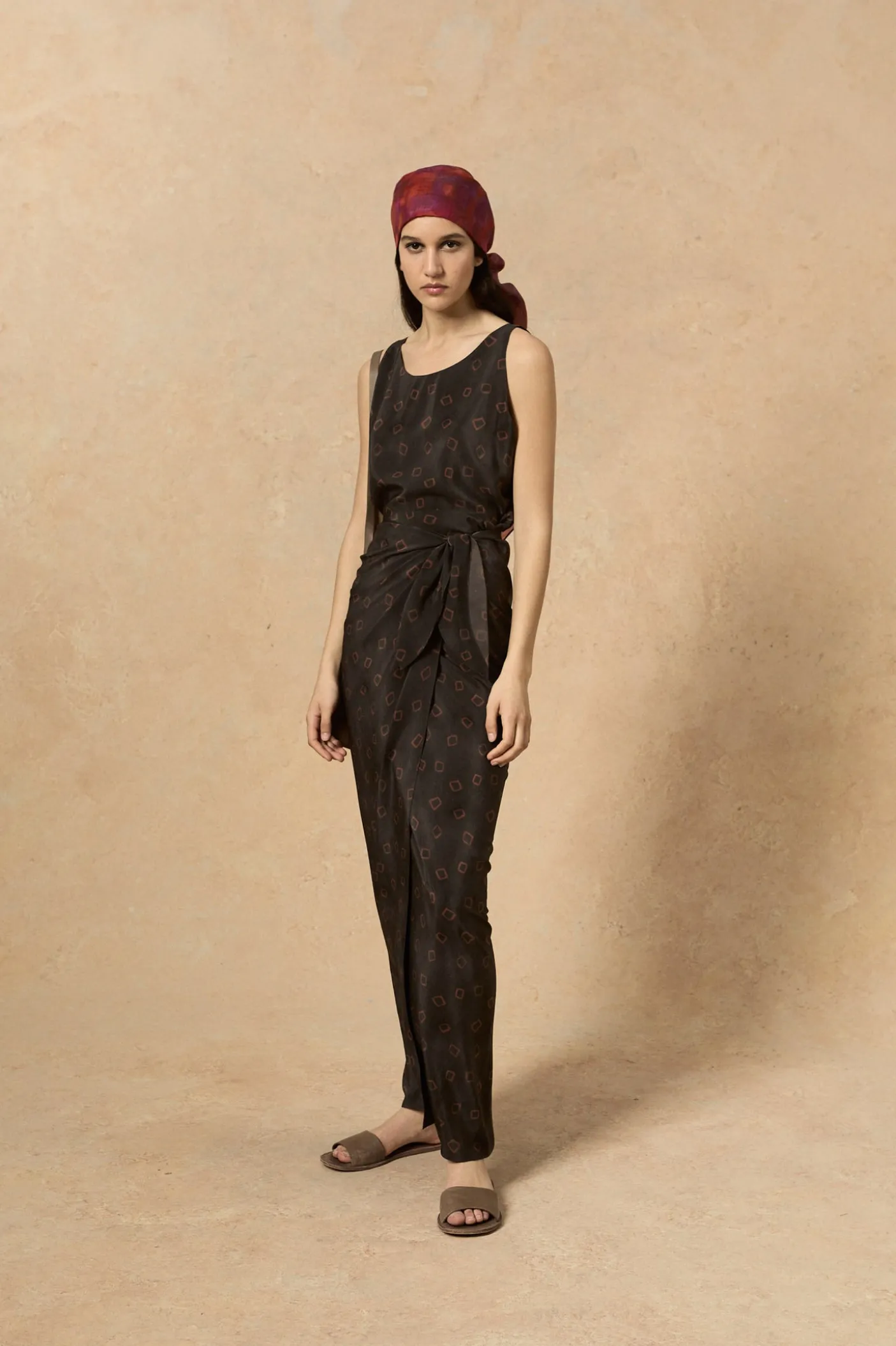 Malena, daria print silk dress