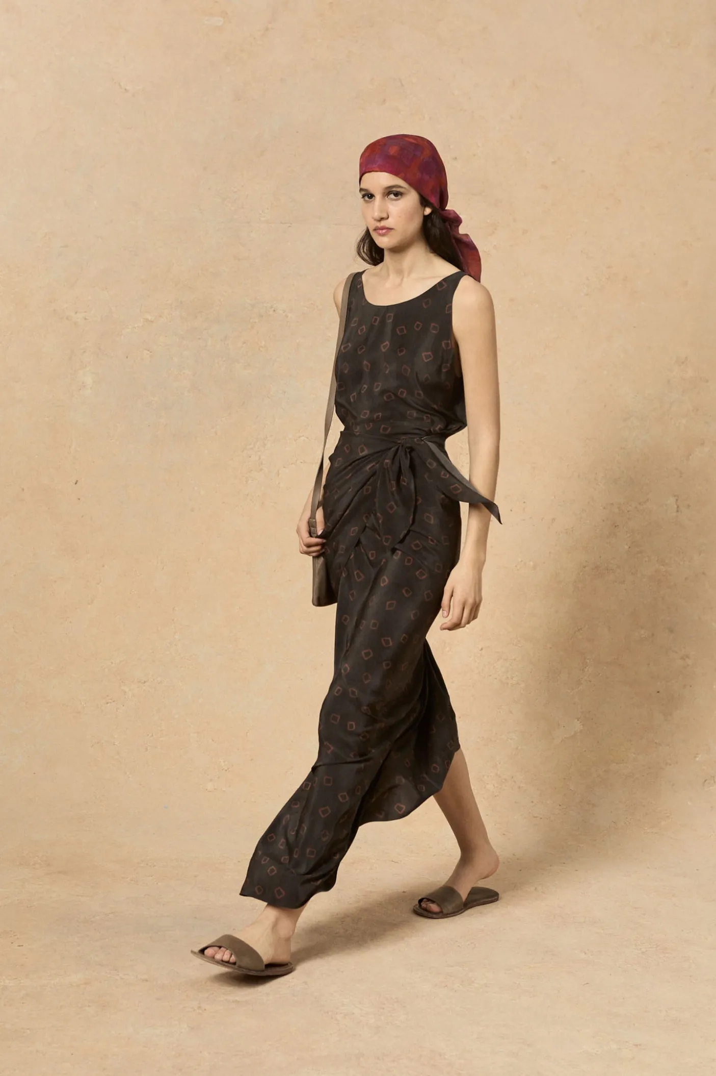 Malena, daria print silk dress