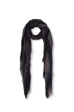 Marc, foulard a rayas azul y negro en cachemir y seda