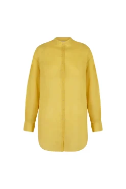 Marco, yellow cotton voile shirt