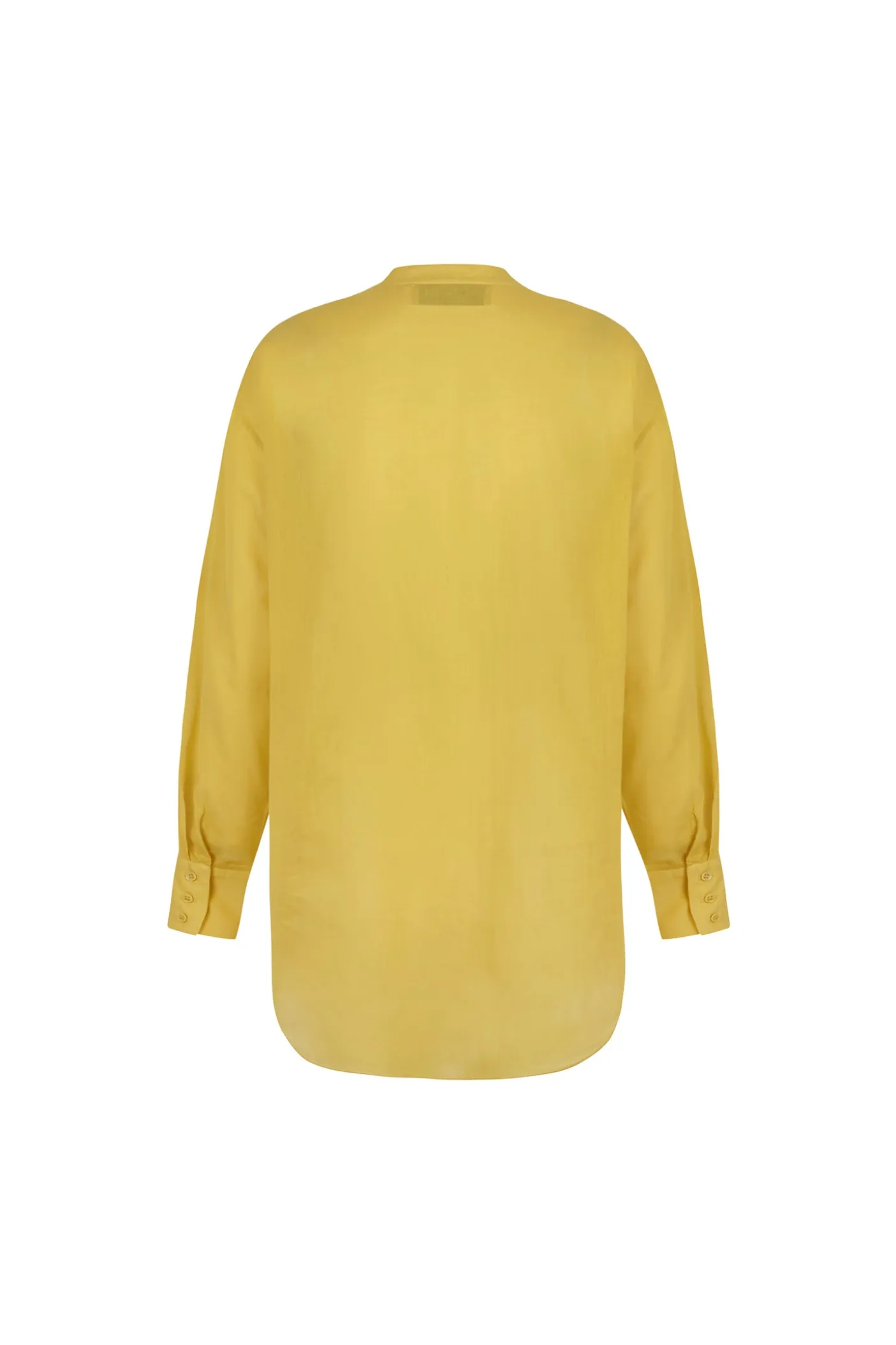 Marco, yellow cotton voile shirt