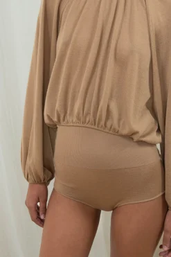 Maris, brief alto en cachemir cocoa