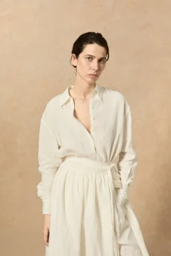 Marlo, camisa en lino crudo