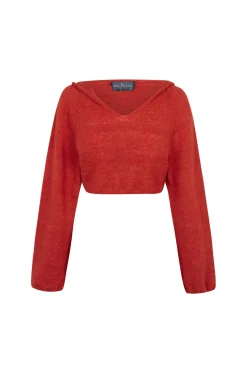 Marlon, hoodie de punto rojo