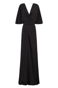 Martina, vestido de seda negro