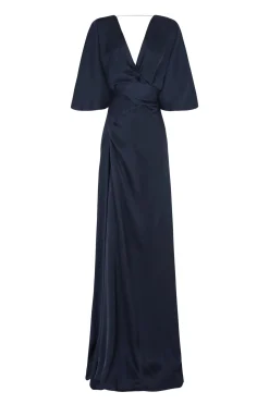Martina, vestido en cupro blue nero