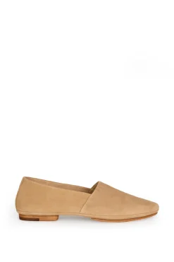 Mat, men's suede slipper camel