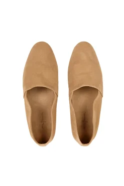 Mat, men's suede slipper camel