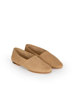 Mat, men's suede slipper camel