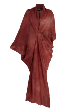 Mayu, vestido de seda rojo maltinto
