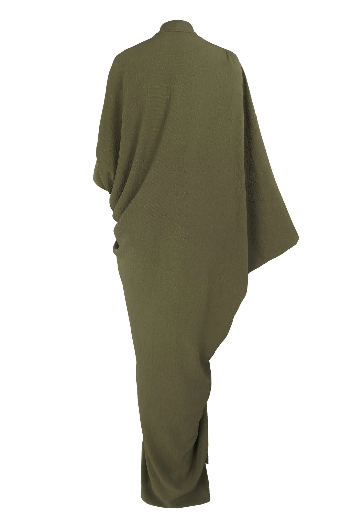 Mayu, vestido en seda verde