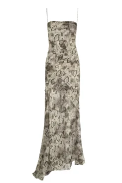 Meena, elmas print silk dress