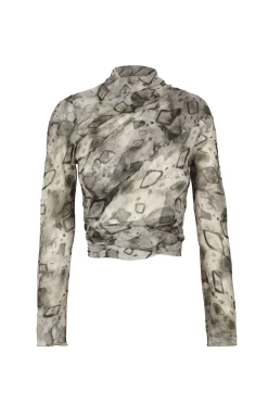 Meena, elmas print silk jacket