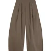 Mira, cocoa high-waisted pants