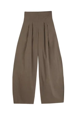 Mira, cocoa high-waisted pants