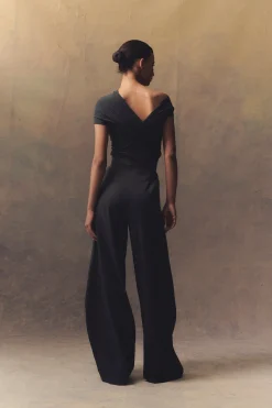 Mira, cocoa high-waisted pants