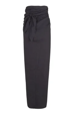 Mira, graphite wrap skirt