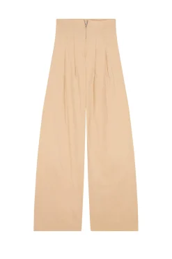 Mira, pantalón de talle alto melocotón claro