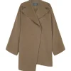 Miso, hazelnut virgin wool coat