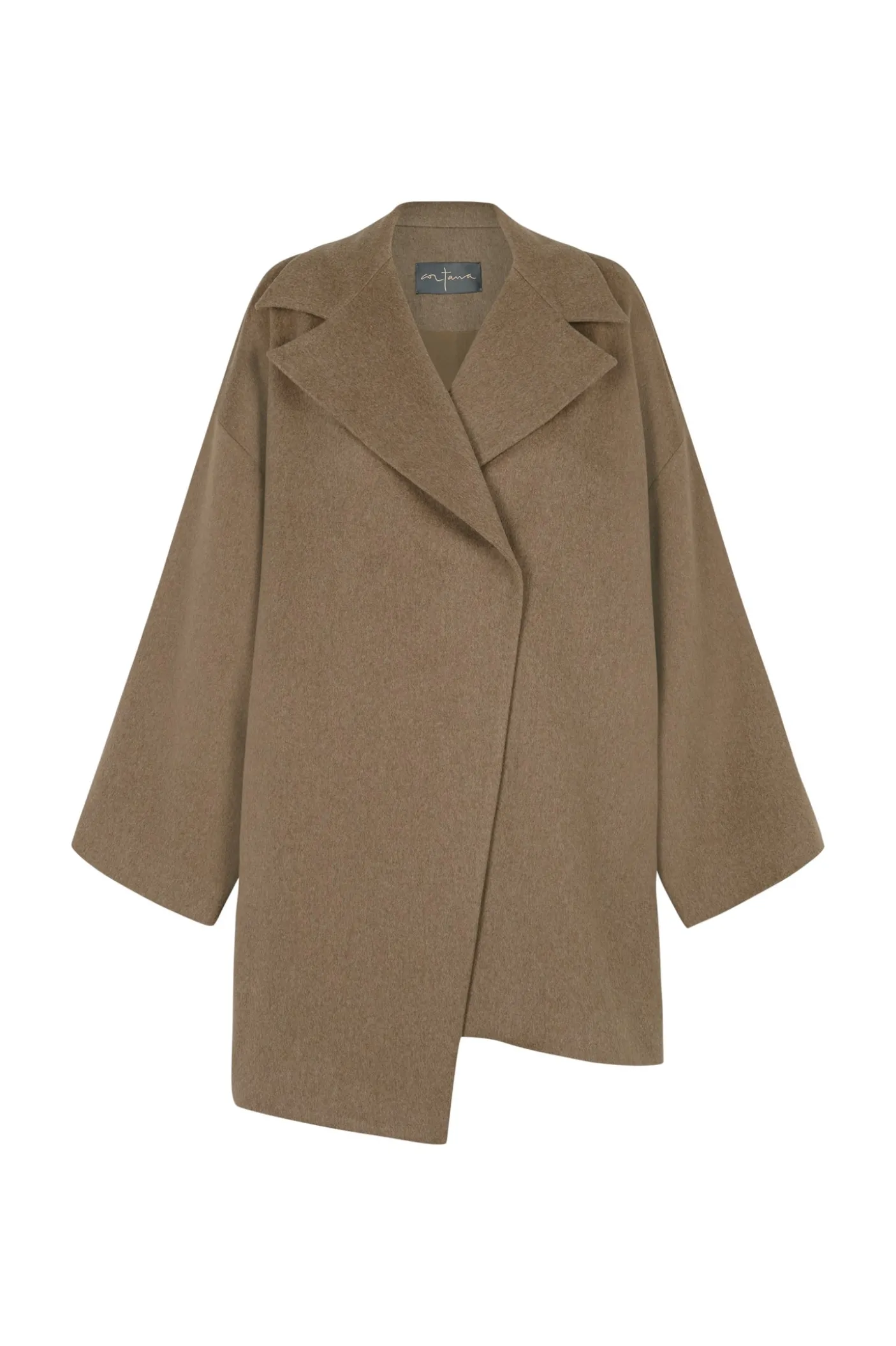 Miso, hazelnut virgin wool coat